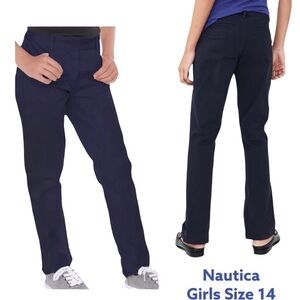 NAUTICA NAVY BLUE Girls School Uniform Pants Size 14 Regular NWT